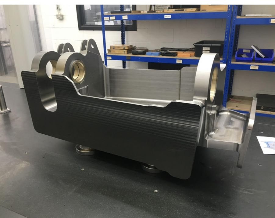 Double-sided aerospace part, titanium