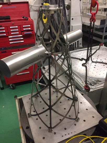 Satellite part, titanium